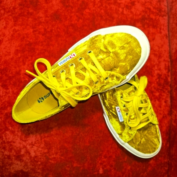 SUPERGA CRUSHED OX VELVET SNEAKERS LACE-UP LOW-TOP NWOT W 7 M 5 1/2 RETRO FLY - Picture 3 of 12